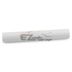 3D Carbon Fiber White Matte Textured Car Vinyl Wrap Sticker Decal Film Sheet DIY