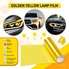 Uncut Roll Window Tint Film Car Dyed Reflective Chrome Mirror Golden yellow