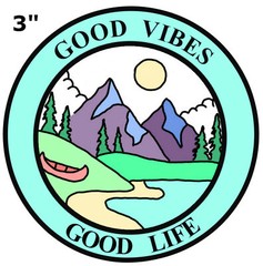 GOOD VIBES – GOOD LIFE – Car Truck Window Bumper Graphics Sticker Decal Souvenir