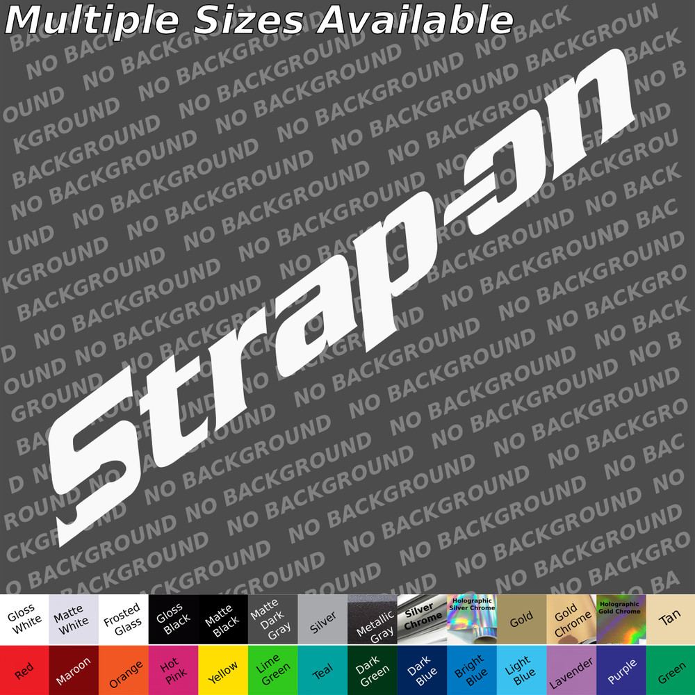 Custom Strap on tools decal sticker tool box mechanic Tech Technician joke