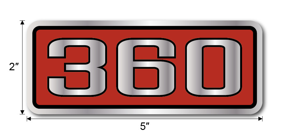 NEW 360 Engine Valve Cover Decal Sticker for Dodge Plymouth Chrysler Mopar USA
