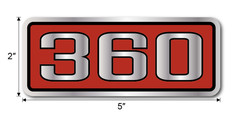 NEW 360 Engine Valve Cover Decal Sticker for Dodge Plymouth Chrysler Mopar USA