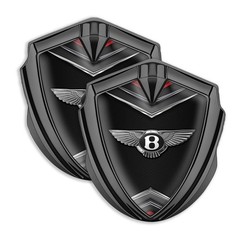 2 or 1 pc Bentley logo metal emblem with silicone car tuning, 60mm/65mm