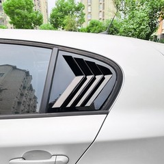 Black Side Rear Window Louvers Shutter Vent Cover For BMW 1Series E87 2005-2011