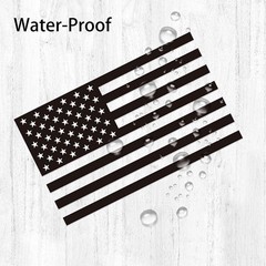 Die Cut Matte Black American Flag Sticker – Durable Decal for Trucks & Windows