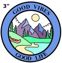 GOOD VIBES – GOOD LIFE – Car Truck Window Bumper Graphic Sticker Decal Souvenir