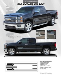 SHADOW Chevy Silverado 2014-2017 2018 Truck Vinyl Graphics 3M Pin Stripes Decals