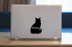 Personalized Cat Sticker Car Decal Include cat’s Name Custom Text Vinyl Window