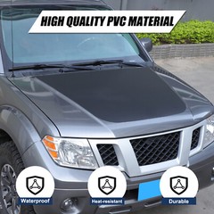 Black Front Exterior Hood Trim Sticker Decal For Nissan Frontier 2009-2017