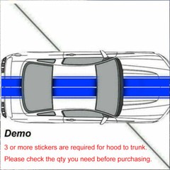 78.8” White Rally Racing Style Stripe Decal Sticker For Ford Mustang Etc