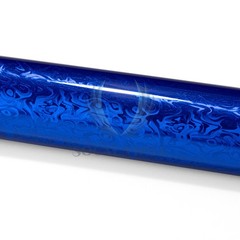 PET Damascus Steel Forged Gloss Royal Blue Car Vinyl Wrap Decal Sticker Film