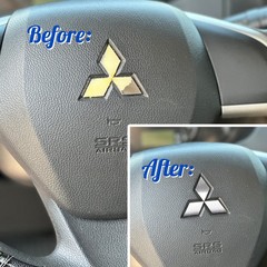 1 Custom Made Decal Sticker Fits Mitsubishi Mirage Interior Emblem Badge Logo