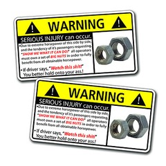 SxS Side By Side Funny Nuts Warning Decal Sticker Utility Vehicle UTV Graphics