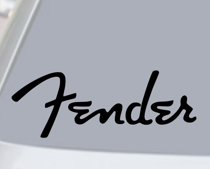 FENDER GUITAR LOGO Vinyl Decal Sticker Car Rear Window Wall Musician Guitarist