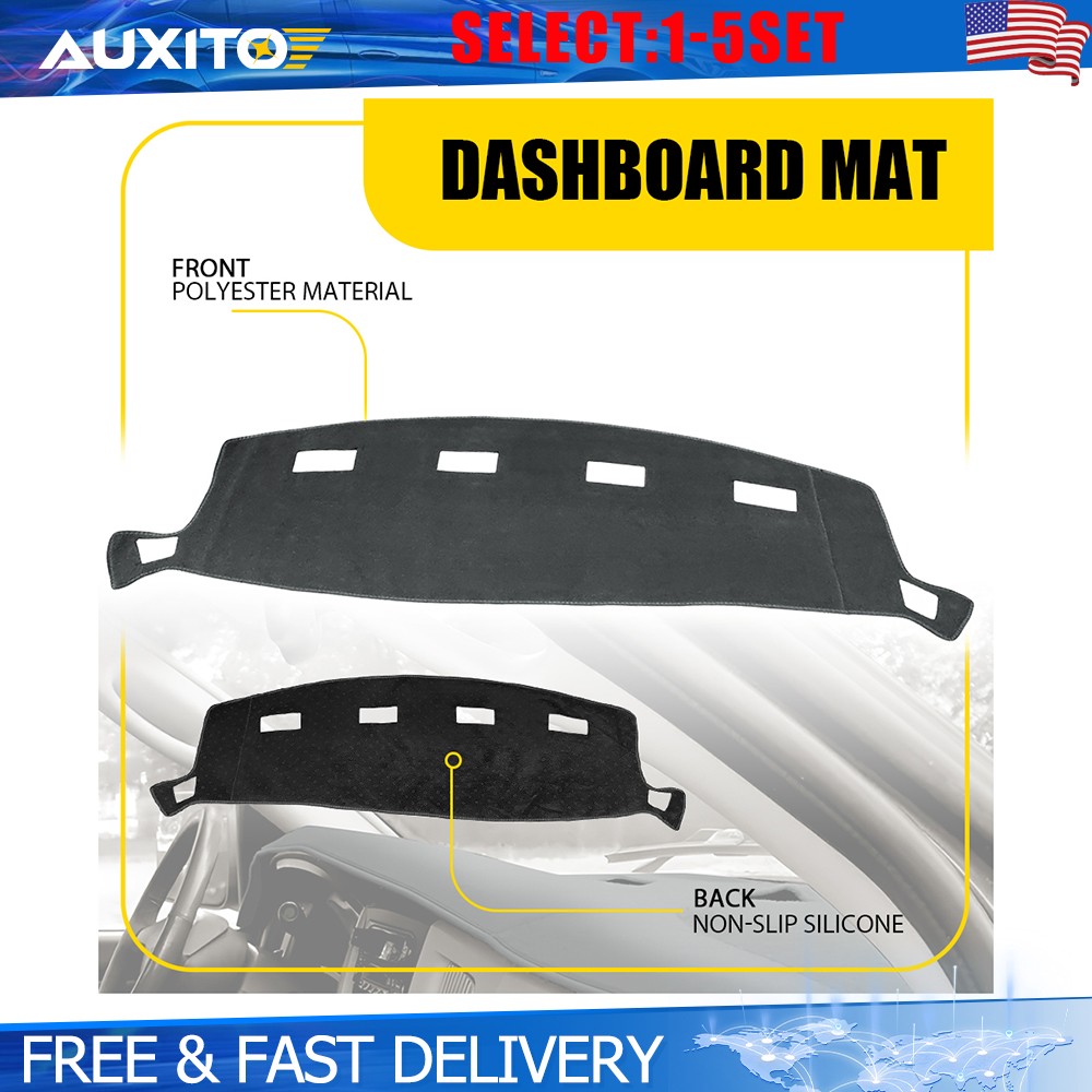Gray Dash Mat for 2002-08 Dodge Ram 1500 2500 3500 LHD Dashboard Cover Pad 1-5X