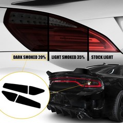 4-40 Tail Light Tint Film for Dodge Charger 2015-22 Vinyl Smoked VLT-20% Overlay