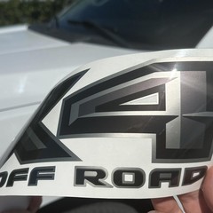 GOLD HOOK FX4 Off Road Decals 4.3 inches by 16.5 inches, Gray (Premium)