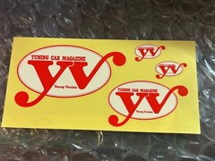 Genuine Young Auto Y A Tunning Car Magazine Sticker Set Drift JDM Rare