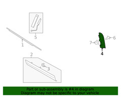 Genuine Ford Molding Door Outside EJ7Z-7820554-AA