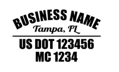 Custom US DOT Trucking Decal Stickers – Truck Lettering – 2 Pair – Company Logo
