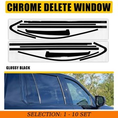 1-10Set For Chevrolet Tahoe 2015-20 Chrome Delete Blackout Window Overlay Glossy