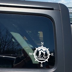 Bigfoot Compass Decal. Perfect for Car Windows or anything with a hard surface.