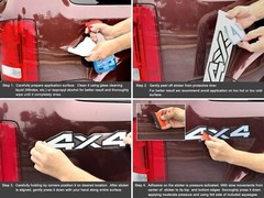 2 x 4×4 Off-Road Four Wheel Drive Decal Stickers For Truck or SUV 14.5 x 5 inch
