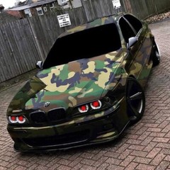 Green Army Camo Camouflage Vinyl Film Wrap Sticker Bubble Free Air Release
