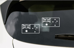 2 x Australian Flag Sticker Proud Aussie 12x6cm Car Window Quality Decal Travel