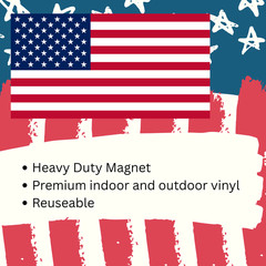 American Flag Heavy Duty Magnet Red White and Blue 3″ x 6″ Cars Trucks Outdoors