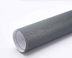 480″ x 60″ Gray Brushed Aluminum Vinyl Film Wrap Air Bubble Free 40ft x 5ft