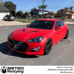3M 2080 Satin Smoldering Red Vinyl Car Wrap Decal Film Sheet Roll | S363