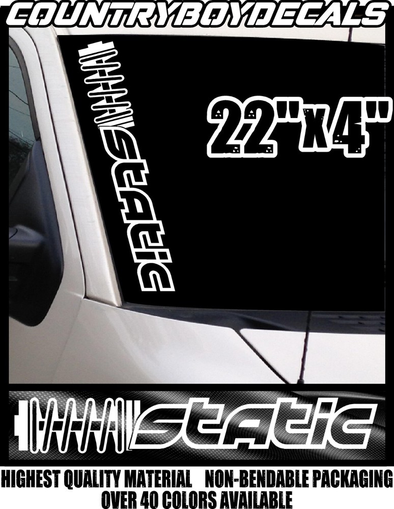 STATIC 22″ Windshield Car Stance Drift Low Drop Coilover JDM Turbo Boost Drift
