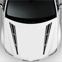 DIY Car Both Sides Hood Stripes Vinyl DIY Decal Stickers Graphic Trim Waterproof