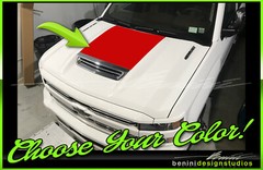 Hood Graphic Stripes Style 1 Fits 2017 Chevy Silverado HD
