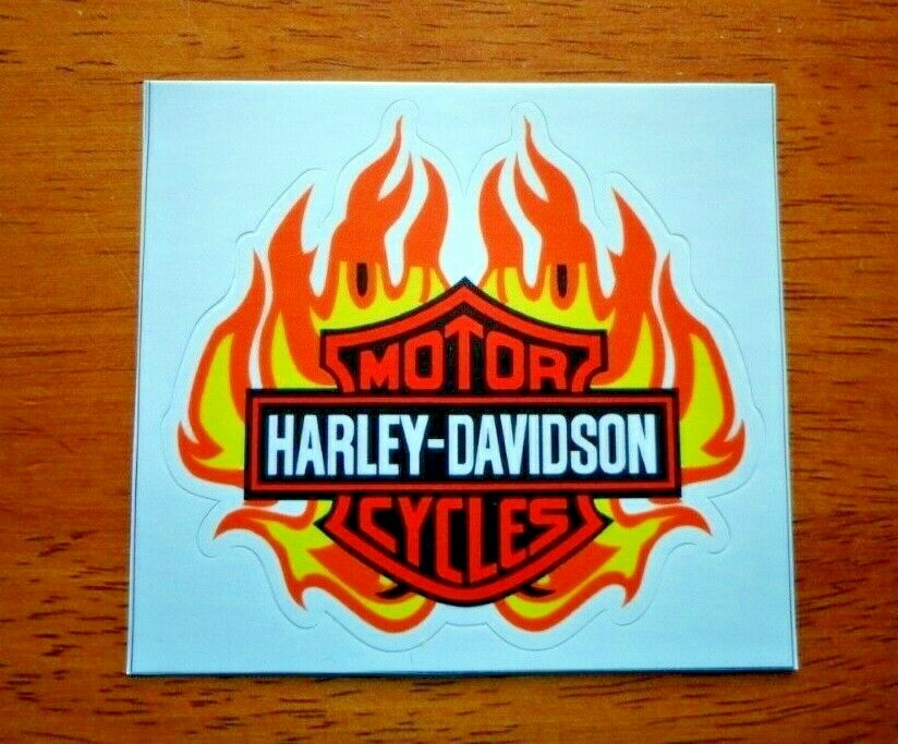 Orange Bar & Shield in Flame H/D Outside Decal Stiker Size 3″x 2.8″