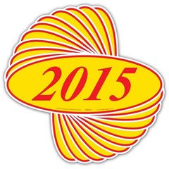 EZ-Line Car Dealer Oval Model Year Stickers Large Windshield Stickers Red Yellow