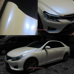 White Chameleon Full Car Vinyl Wrap Smooth Matte Chrome Sticker Strips Decal US