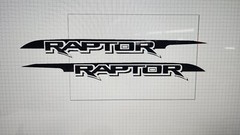 Bed side graphics. BLACK REFLECTIVE. Ford Raptor truck all years . Bed Decals X2