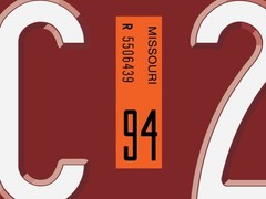 Missouri license plate registration sticker, 1989 to 1997