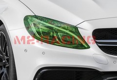 Hex Holographic Gloss Emerald Green Headlights Taillight Tint Film Fog Honeycomb