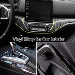 Black 6D Carbon Fiber Vinyl Wrap Roll 1ft x 10ft, Lypumso Super Glossy Car