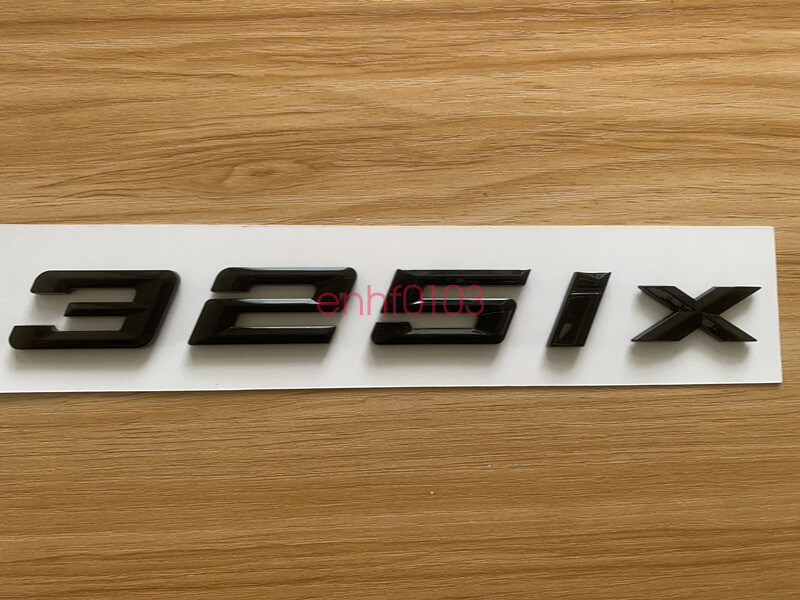 Gloss Black 3D ABS Letters Trunk 325ix Emblem Rear Badge for BMW 2017-2022 325ix