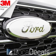 BocaDecals Emblem Overlay Decal Insert For 2019-2023 Ford Edge (Set of 2)