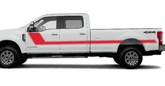 Angled Hockey 3M Vinyl Sticker Graphic Decal 2017 2024 Ford F250 Super Duty Crew