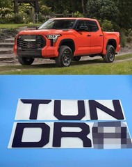 MATTE BLACK letters compatible with TOYOTA TUNDRA 2022 23 logo Front insert