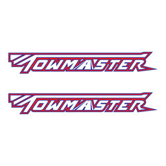 TowMaster Trailers 18″ 24” 30″ 36″ RWB Decal (Set of 2) 7 Year Outdoor 3M Vinyl