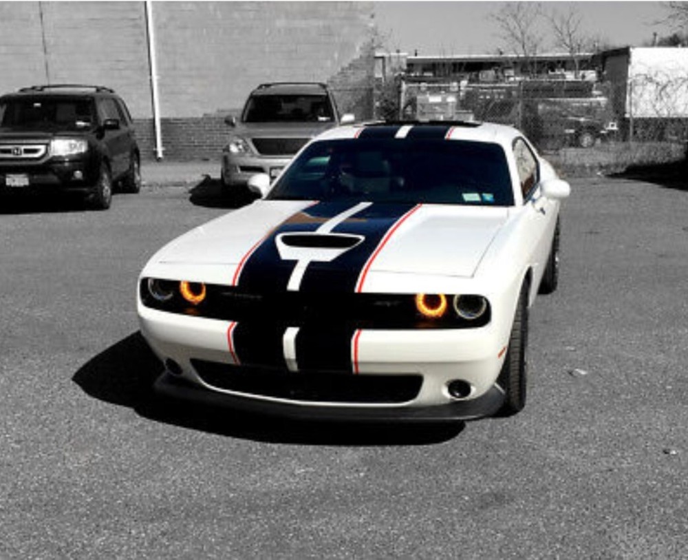 10″ Twin 2 color Rally Racing Stripe Stripes FIT 2008 – 2023 Dodge Challenger