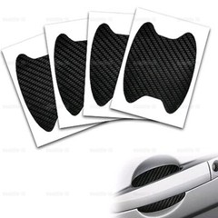 4x Car Stickers Carbon Fiber Door Handle Protector Film Anti-Scratch Accessories