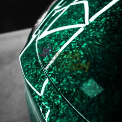 ESSMO PET Marble Forged Gloss Carbon Fiber Emerald Green Car Vinyl Wrap Decal